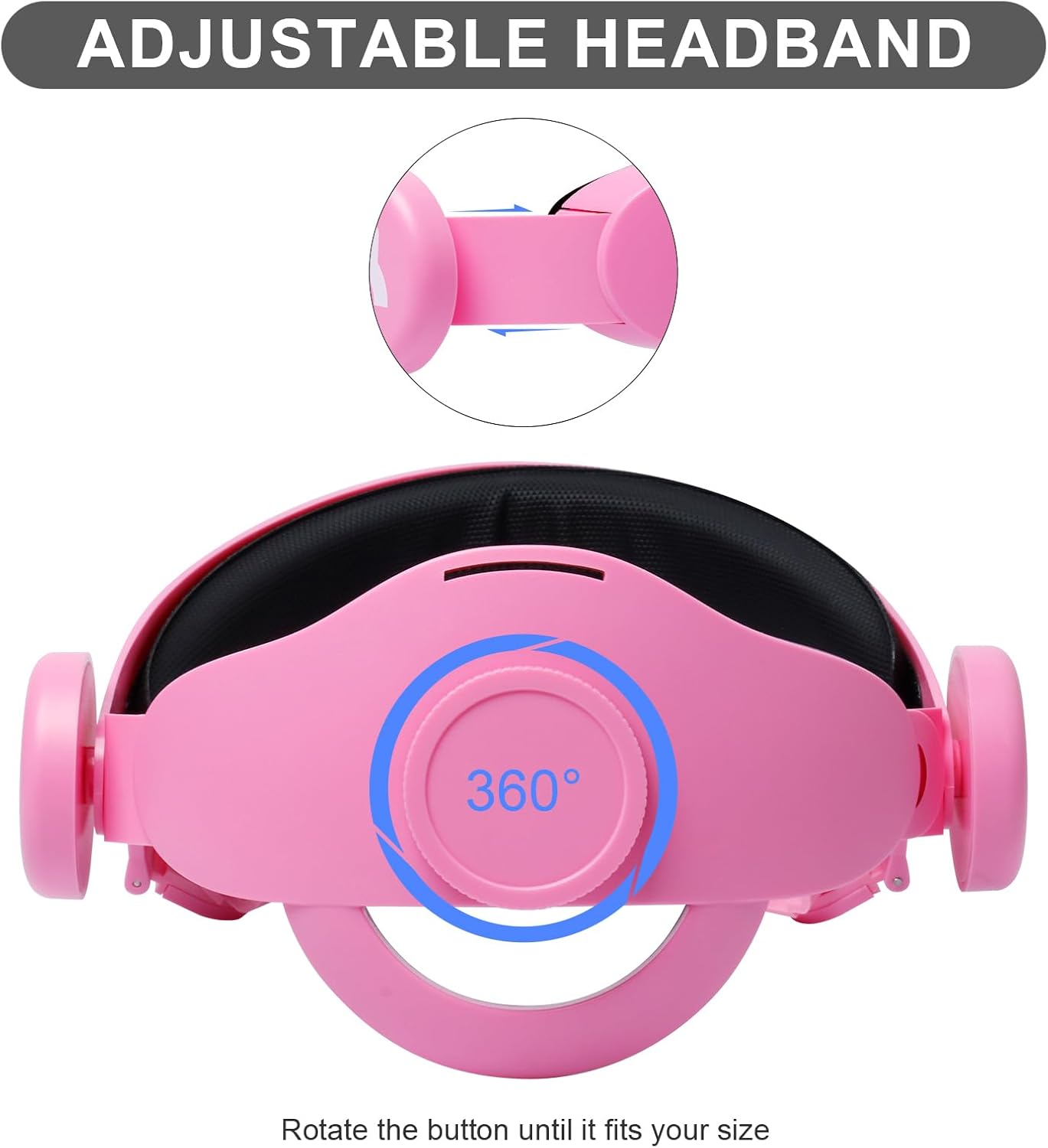 Barbie Pink 6 in 1 Set Head Strap for Oculus Quest 2 Accessories,Adjustable Forehead Strap with Silicone Touch Controller Grip Cover, VR Face Cover and VR Shell Protector Cover Replacement